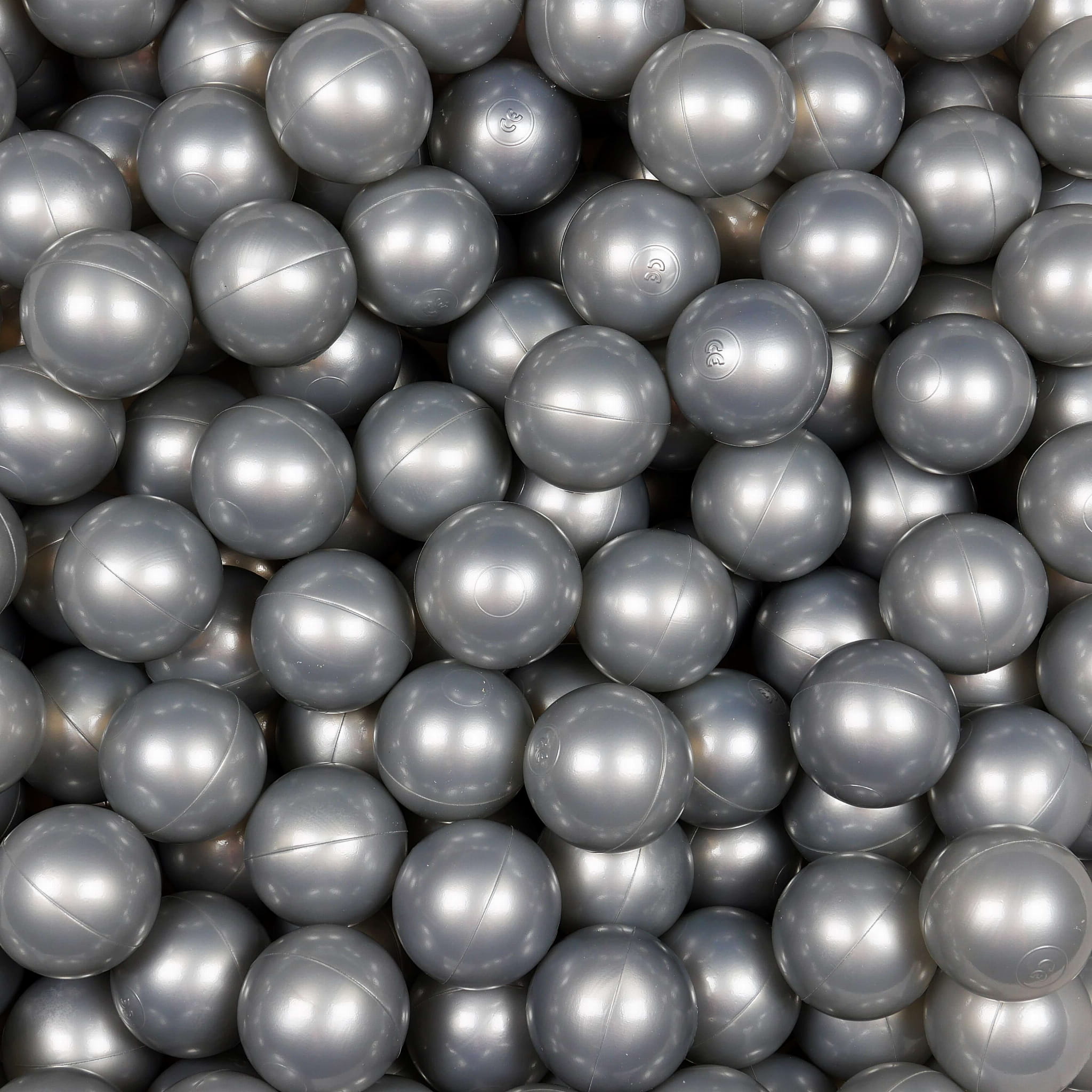 Mimii Bällebad-Bälle Ø 7 cm – 300 Stück – Silber