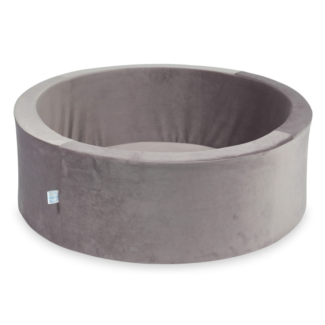 Mimii Bällebad aus Samt in Flieder – rund, 90 × 30 cm, ohne Bälle