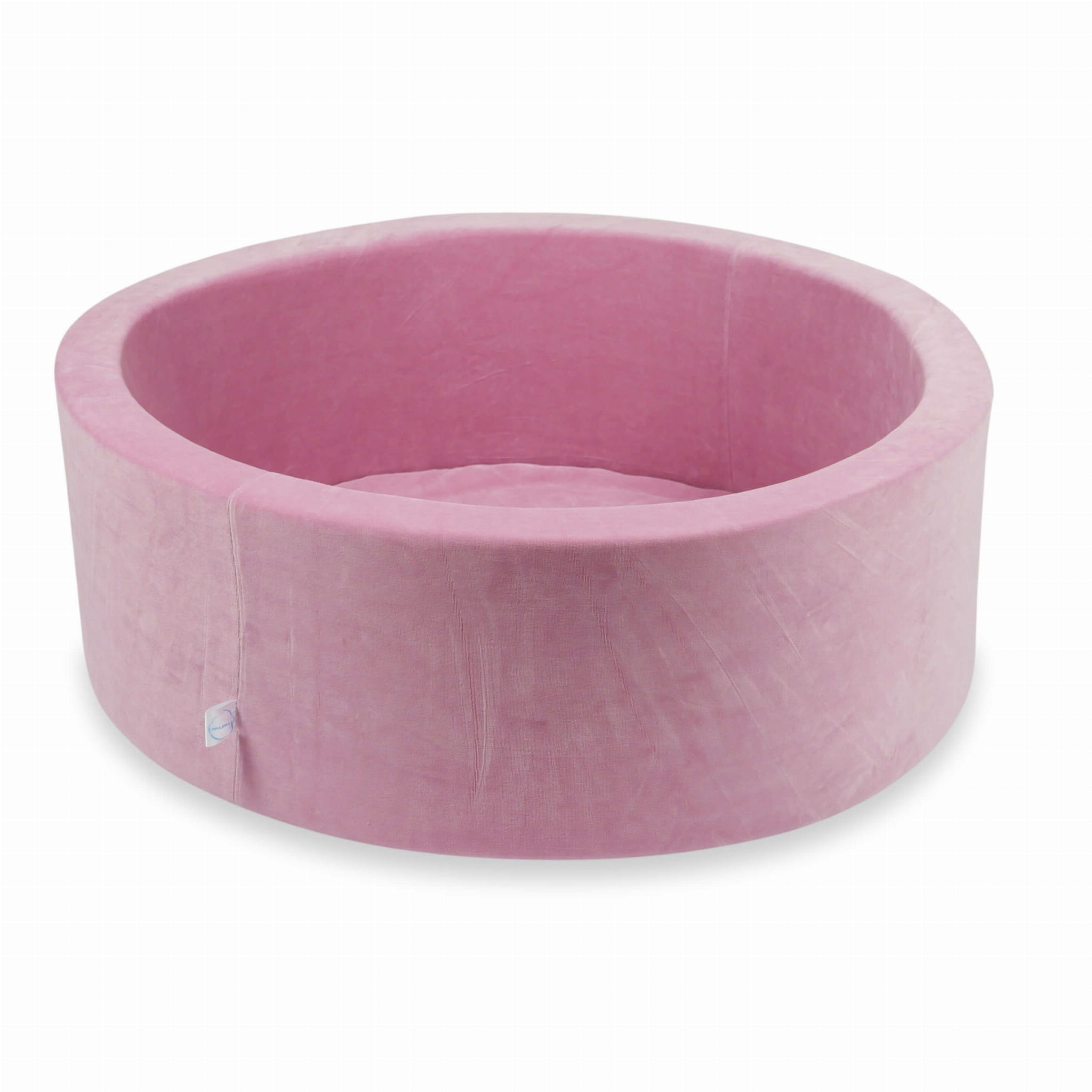 Mimii Bällebad aus Velvet Soft in Rosa – rund, 90 × 30 cm, ohne Bälle