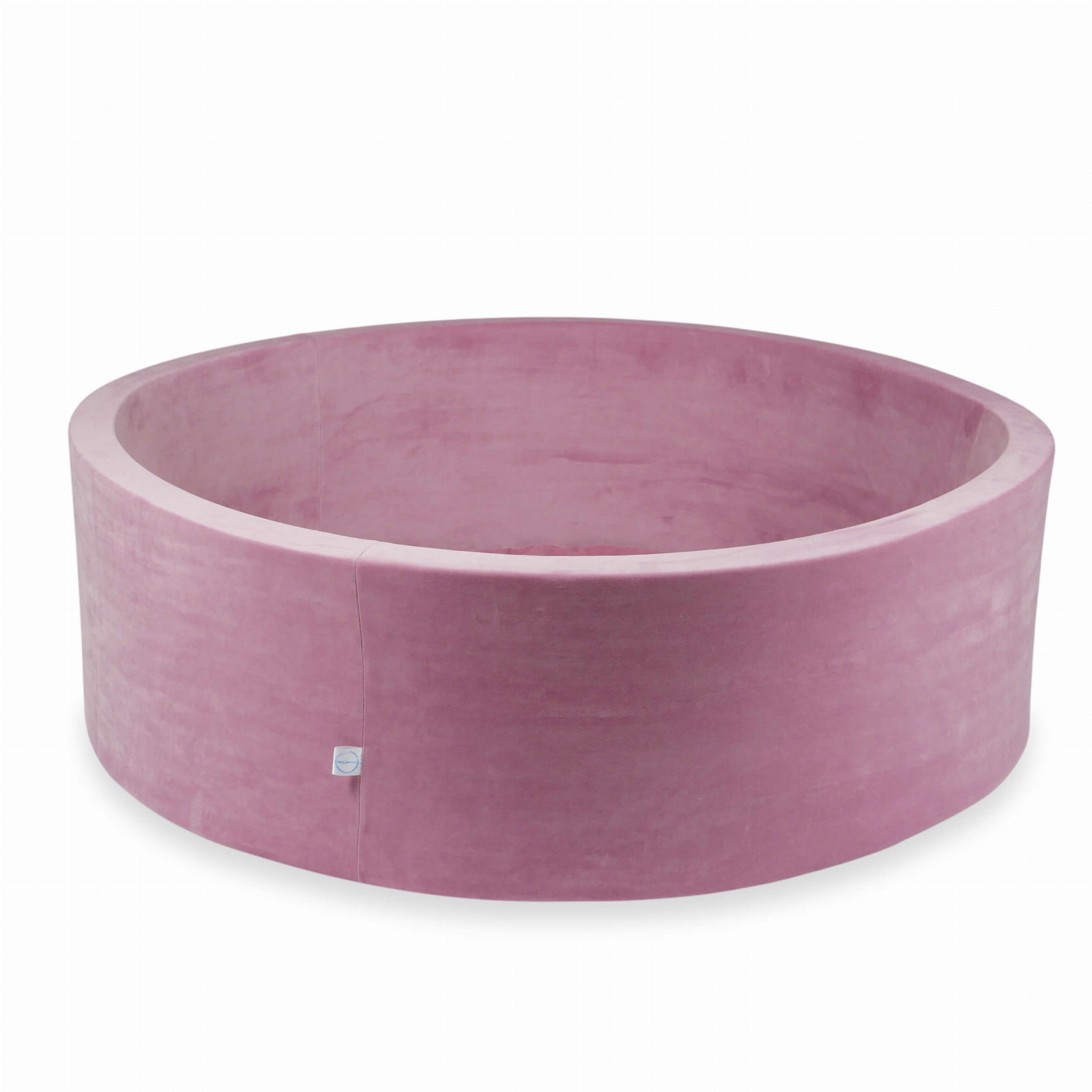 Mimii Bällebad aus Velvet Soft in Rosa – rund, 130 × 40 cm, ohne Bälle