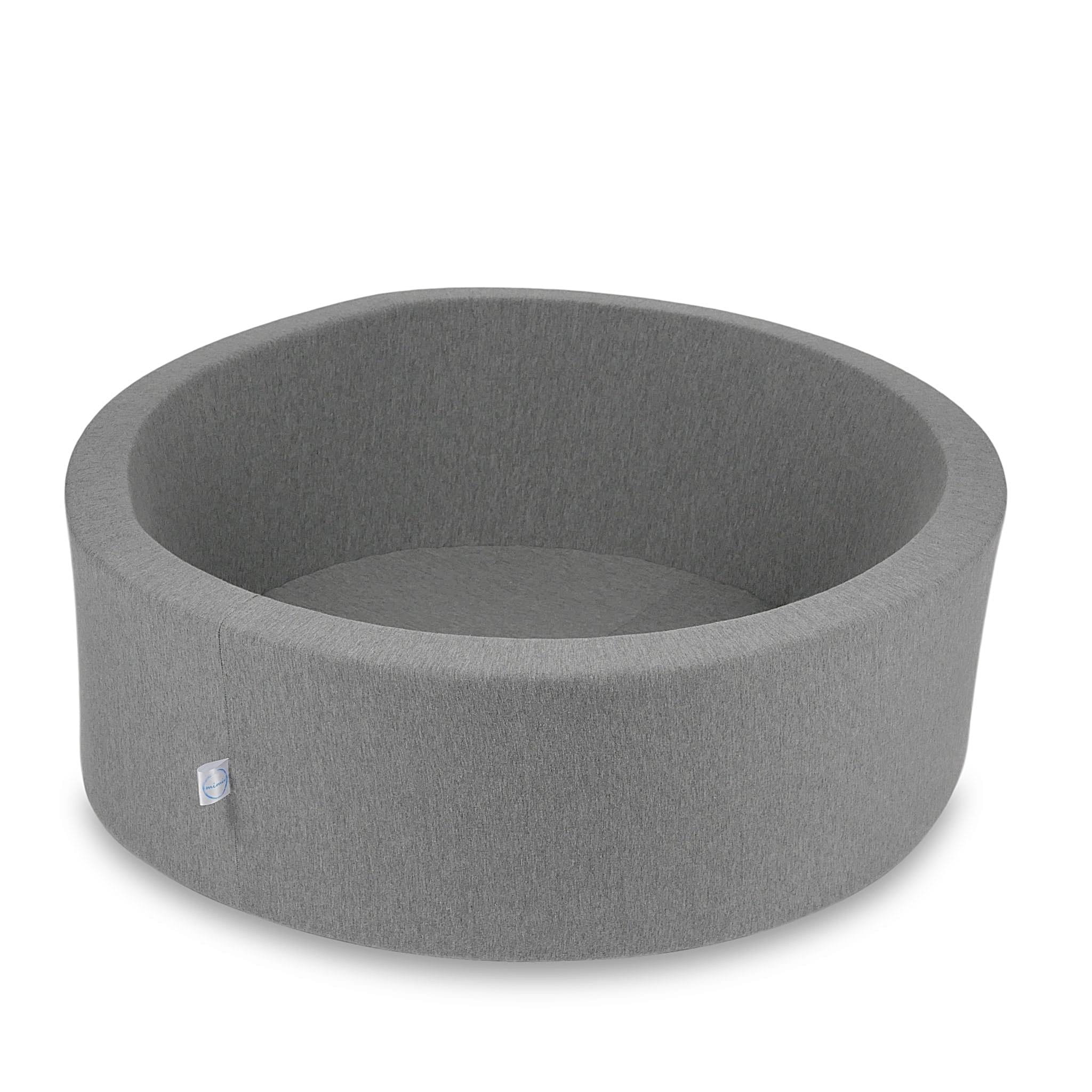 Mimii Bällebad in Grau – rund, 90 × 30 cm, ohne Bälle